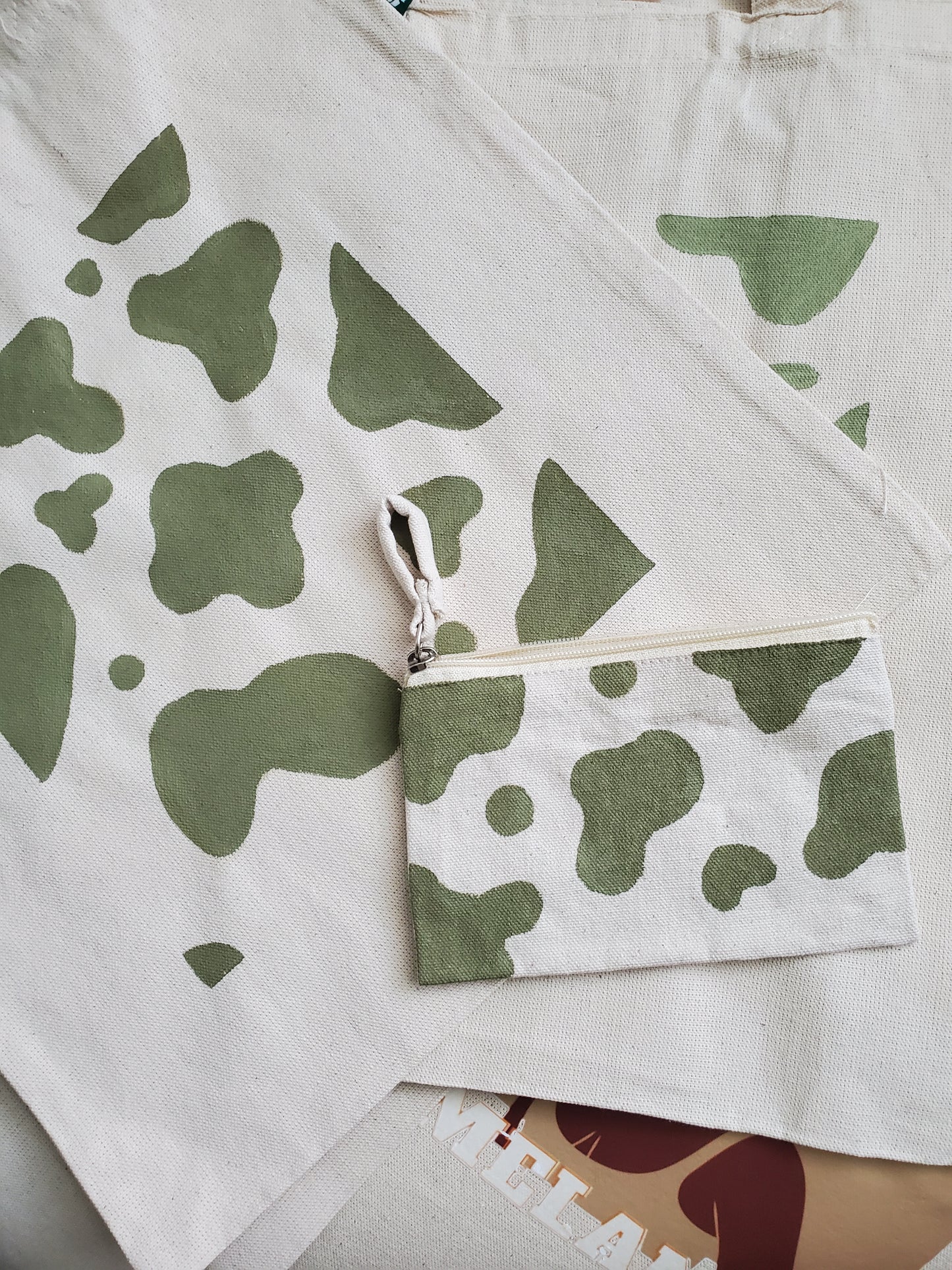 Cowprint tote