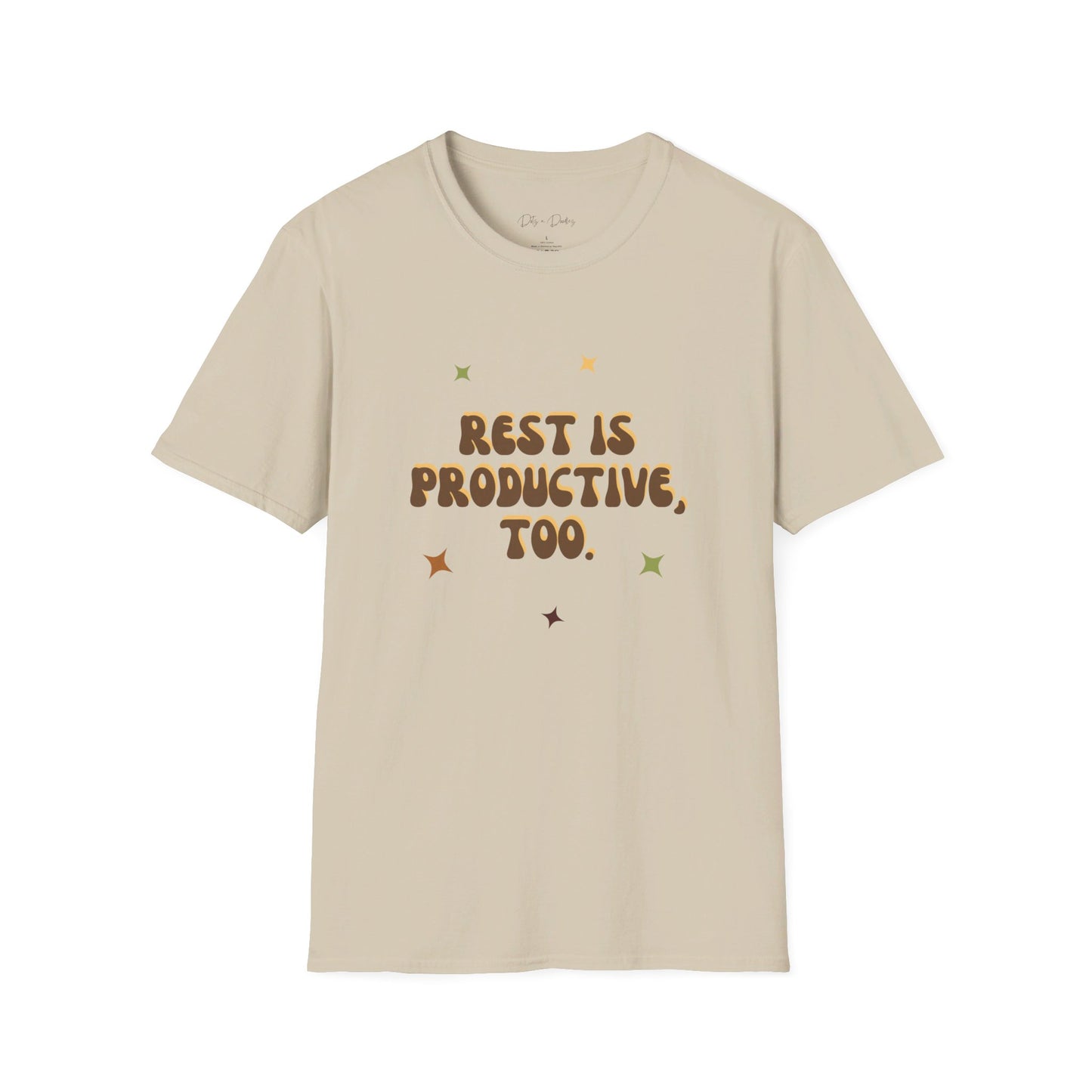 the 'rest is productive, too' tee.