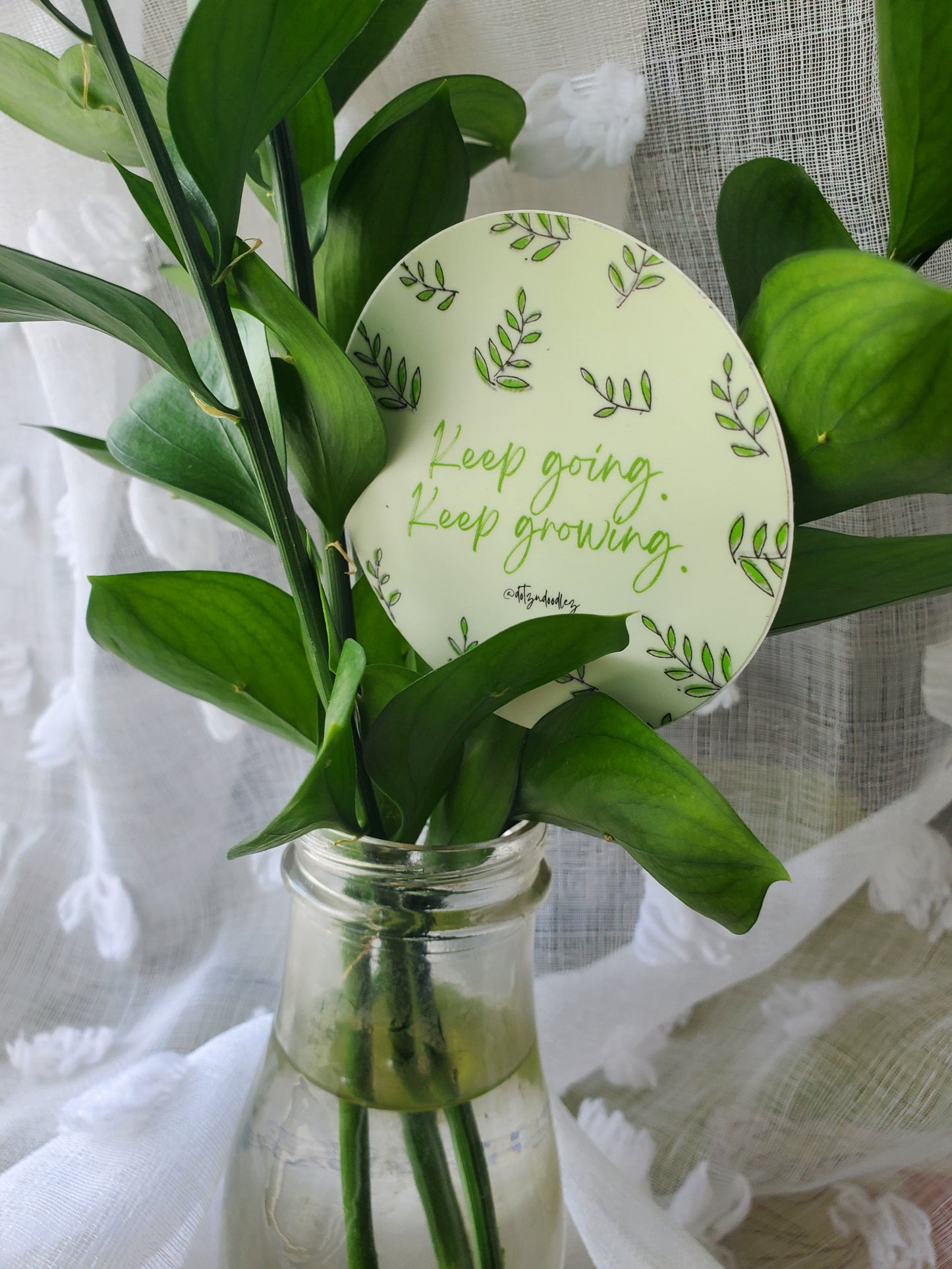 'keep going, keep growing' sticker 🌱