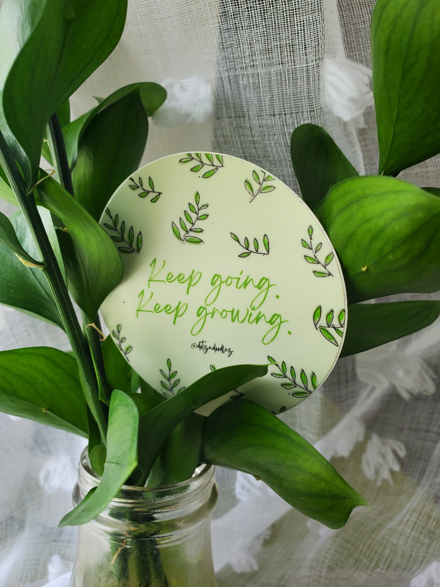 'keep going, keep growing' sticker 🌱
