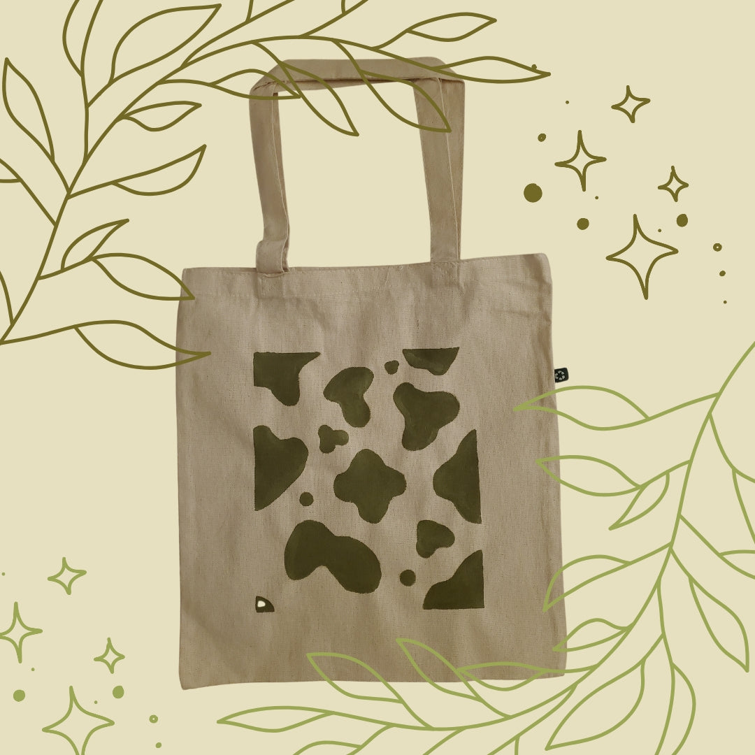 Cowprint tote