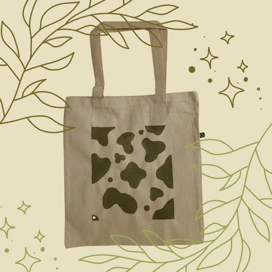 Cowprint tote