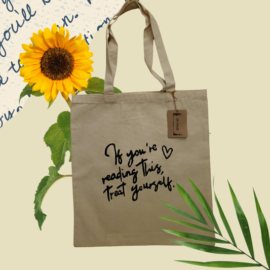 'treat yourself' tote