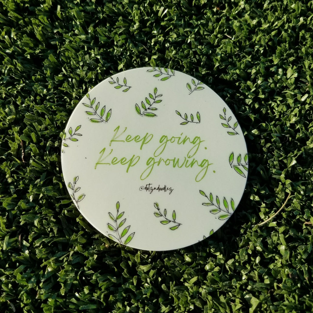 'keep going, keep growing' sticker 🌱