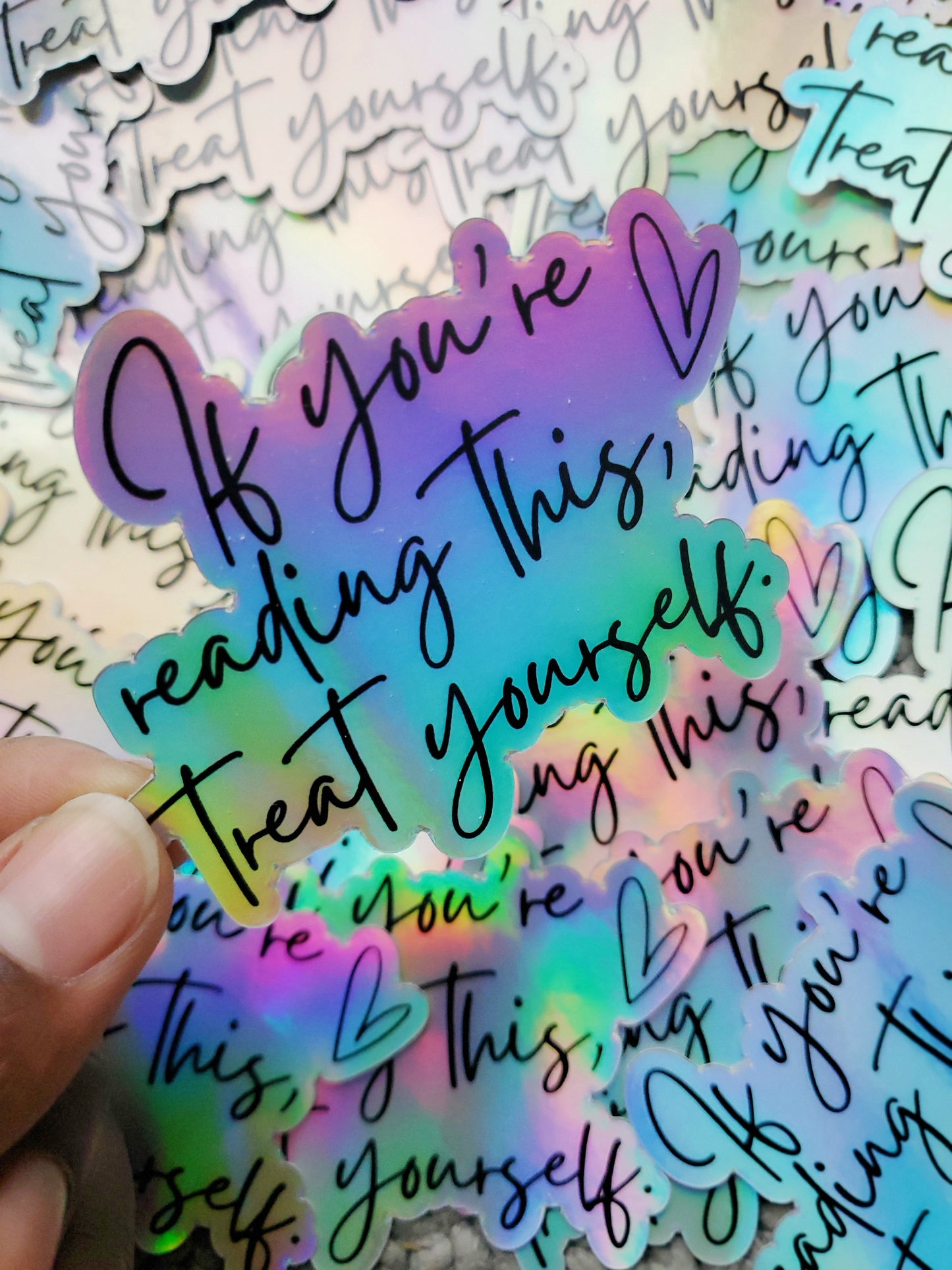treat yourself sticker