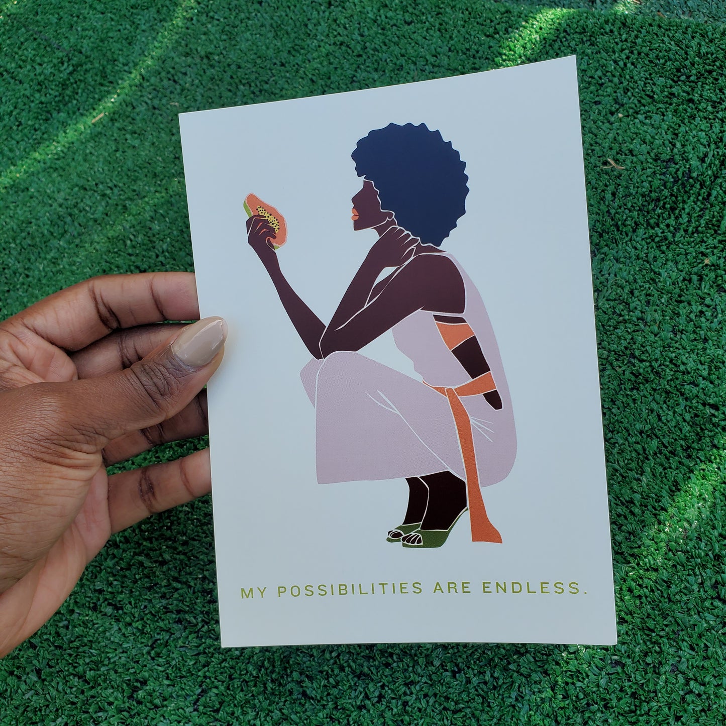 affirmation prints: papaya